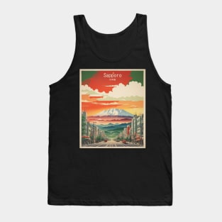 Sapporo Japan Vintage Poster Tourism Tank Top